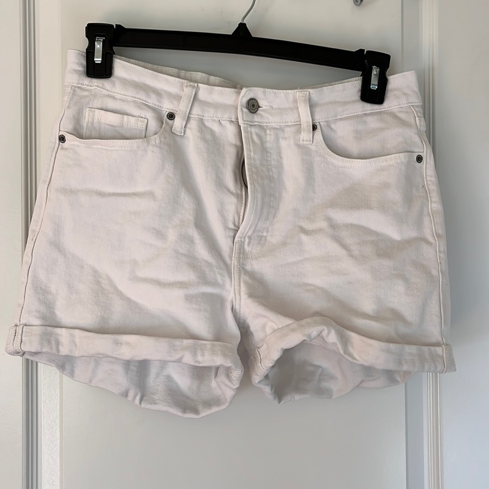 White Denim Shorts
